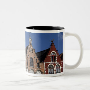 België, Brugge. UNESCO 2 Tweekleurige Koffiemok