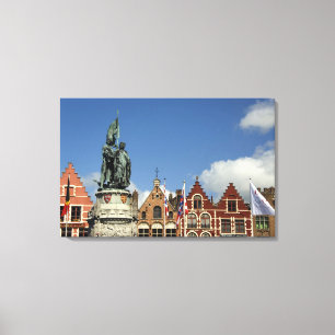 België, Brugge. UNESCO Canvas Afdruk