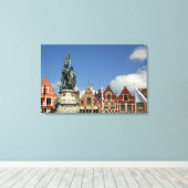 België, Brugge. UNESCO Canvas Afdruk (Insitu (Houten vloer))