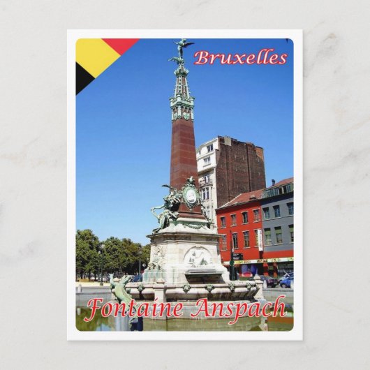 België - Brussel - Fontaine Anspach - Briefkaart (Voorkant)