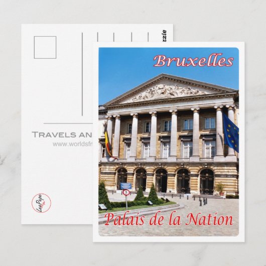 België - Brussel - Palais de la Nation - Briefkaart (Voorkant / Achterkant)