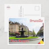 België - Brussel - Place Rouppe - Briefkaart (Voorkant / Achterkant)