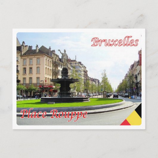 België - Brussel - Place Rouppe - Briefkaart (Voorkant)