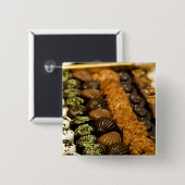 België, Brussel. Wereldberoemd België Vierkante Button 5,1 Cm (Voorkant /achterkant)