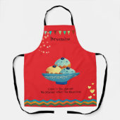 België Buns Cake Quote Bunting Stars Harten Rood Schort (Voorkant)