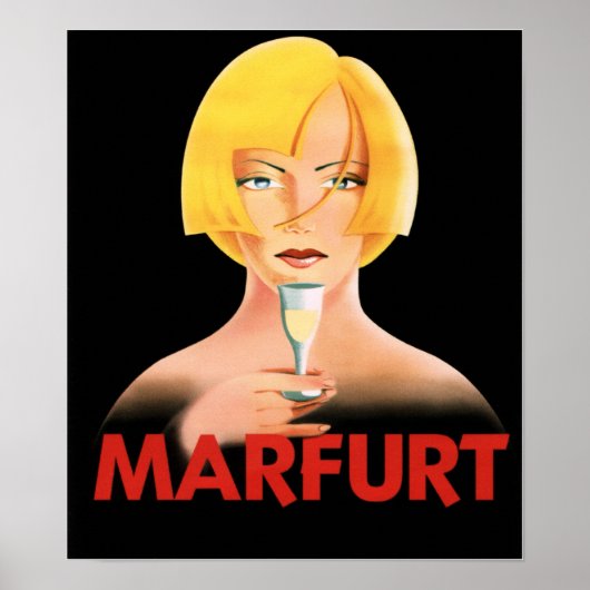BELGIË CHAMPAGNE MARFURT Ad Alcohol  Wijn Poster (Voorkant)