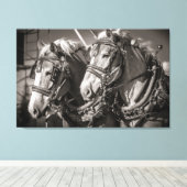 België conceptpaarden canvas afdruk (Insitu (Houten vloer))