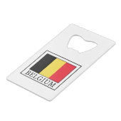 België Creditkaart Flessenopener (Voorkant Gekanteld)