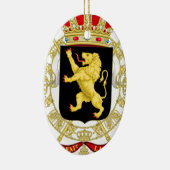 België Emblem Coat of Arms - Armoiries Belgique Keramisch Ornament (Rechts)