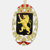 België Emblem Coat of Arms - Armoiries Belgique Keramisch Ornament (Links)