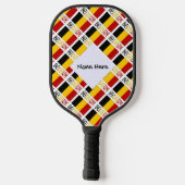 België en België vlag met Jouw naam Pickleball Paddle (Achterkant)