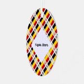 België en Belgische vlag gepersonaliseerd Metalen Ornament (Voorkant links)