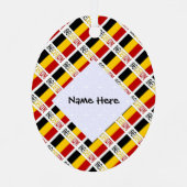 België en Belgische vlag gepersonaliseerd Metalen Ornament (Achterkant)