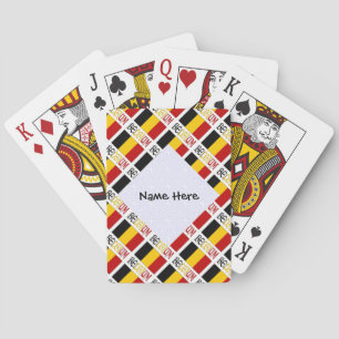 België en Belgische Vlag Getegeld Gepersonaliseerd Pokerkaarten