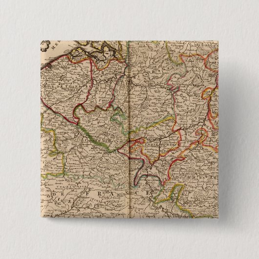 België en Luxemburg Vierkante Button 5,1 Cm (Voorkant)