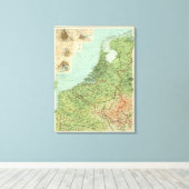 België en Nederland Canvas Afdruk (Insitu (Houten vloer))