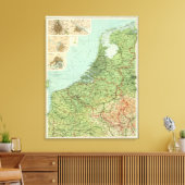 België en Nederland Canvas Afdruk (Insitu (Woonkamer))