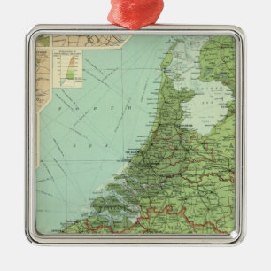 België en Nederland Metalen Ornament