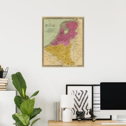 België en Nederland Poster (Thuiskantoor)