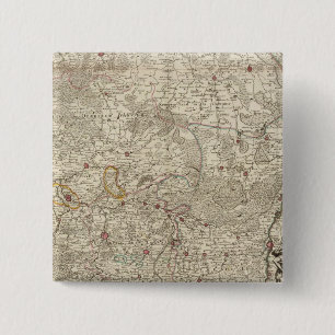 België en Nederland Vierkante Button 5,1 Cm