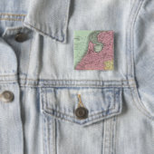België en Nederland Vierkante Button 5,1 Cm (In situ)