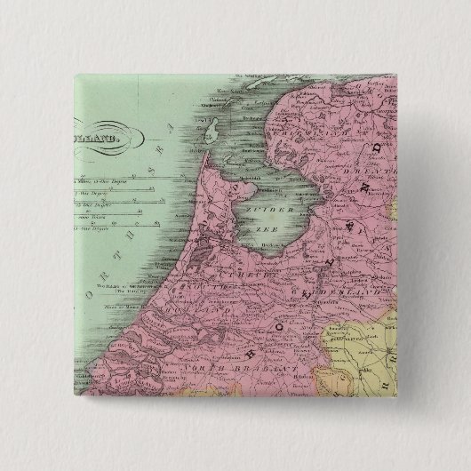 België en Nederland Vierkante Button 5,1 Cm (Voorkant)