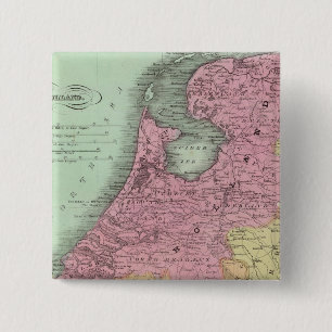 België en Nederland Vierkante Button 5,1 Cm