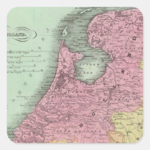 België en Nederland Vierkante Sticker