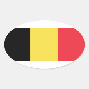 België* Euro-achtige ovale vlag Sticker