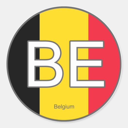 België Euro Sticker (Voorkant)