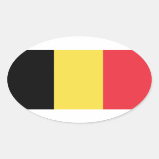 België* Euro-stijl ovale vlag Sticker