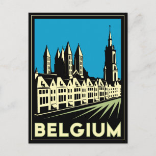 belgië - europa kunst deco retro - vintage briefkaart