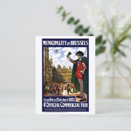 België  Fair Poster opnieuw ingesteld op Brussel Briefkaart (Staand voorkant)