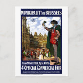 België  Fair Poster opnieuw ingesteld op Brussel Briefkaart (Voorkant)