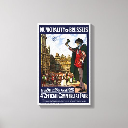 België  Fair Poster opnieuw ingesteld op Brussel Canvas Afdruk (Voorkant)