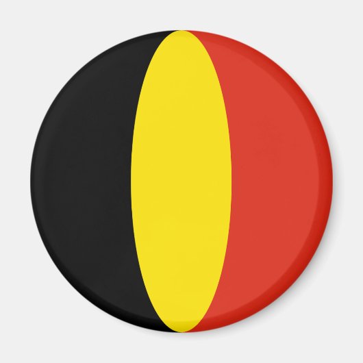 België Fisheye Vlag Magneet (Voorkant)