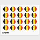 België Fisheye Vlag Sticker (Vel)