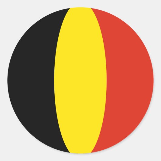 België Fisheye Vlag Sticker (Voorkant)