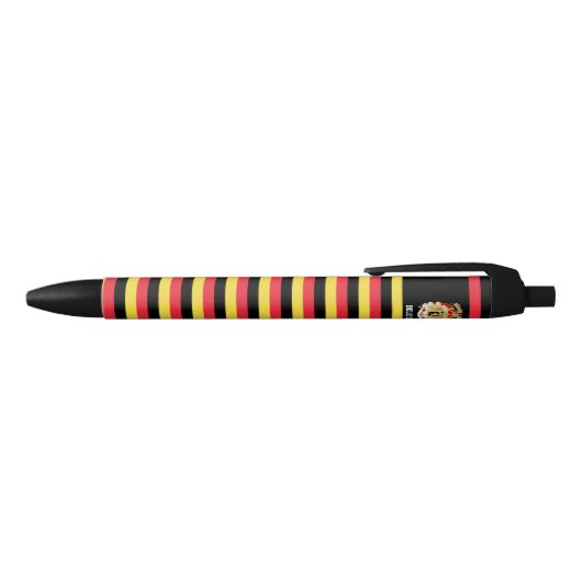 België Flag Cute Patriotic Zwarte Inkt Pen (Bovenkant)