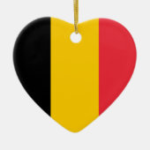 België Flag Heart Ornament (Voorkant)
