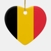 België Flag Heart Ornament (Achterkant)