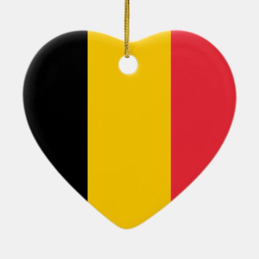 België Flag Heart Ornament (Achterkant)