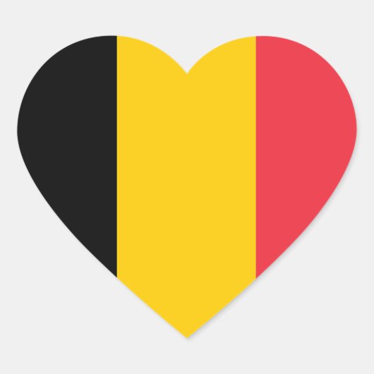 België Flag Heart Sticker (Voorkant)