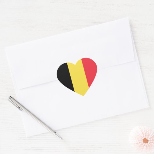 België Flag Heart Sticker (Envelop)