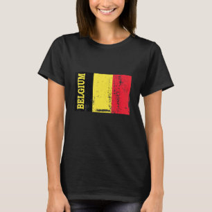 België Flag Souvenir Distress for Men Women Kind T-shirt