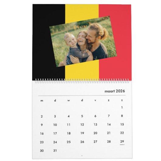 België | Fotokalender | Belgische Vlag 2024 Kalender (Mar 2026)