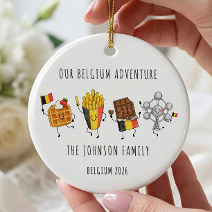 België Gezinsvakantie Reisornament Keramisch Ornament