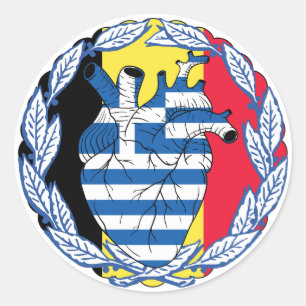 België Griekse Onafhankelijkheid Griekenland Griek Ronde Sticker