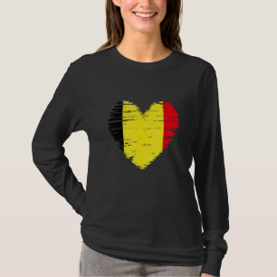 België hartslag Belgische vlag Belgisch Pride T-shirt