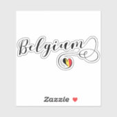 België Hartvlag Sticker (Vel)